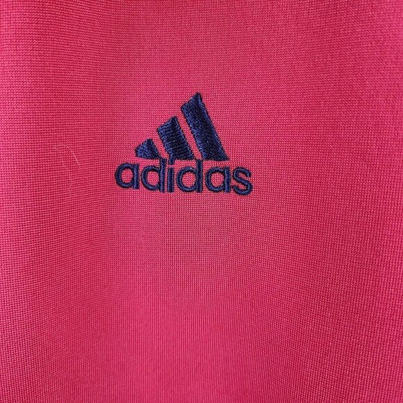 Adidas 3 Stripes Trefoil Warmup Jacket XL Red Navy Full Zip Retro Y2K Vintage - Picture 7 of 14